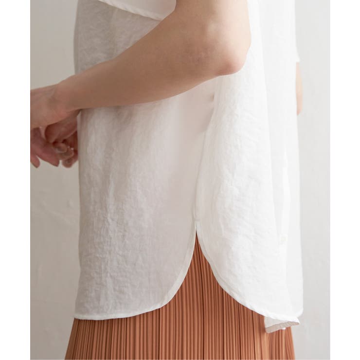 襟フリル2WAY半袖ブラウス | ikka  | 詳細画像18 