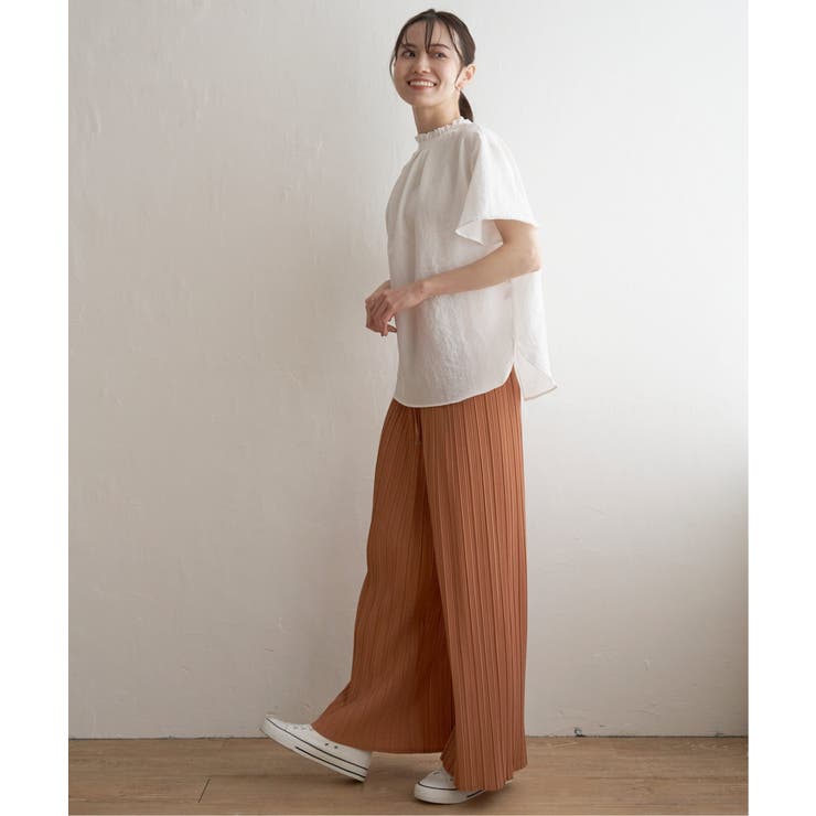 襟フリル2WAY半袖ブラウス | ikka  | 詳細画像3 