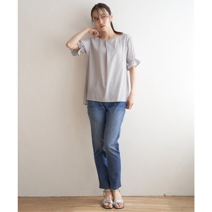 【接触冷感】冷感袖切り替えブラウス | ikka  | 詳細画像13 