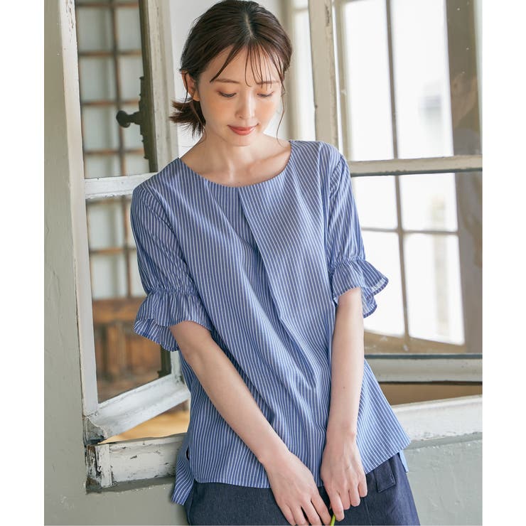 【接触冷感】冷感袖切り替えブラウス | ikka  | 詳細画像2 