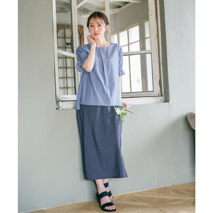 【接触冷感】冷感袖切り替えブラウス | ikka  | 詳細画像6 