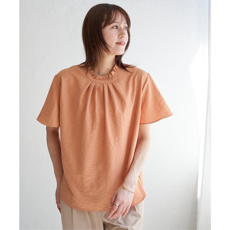 襟フリル2WAY半袖ブラウス | ikka  | 詳細画像16 