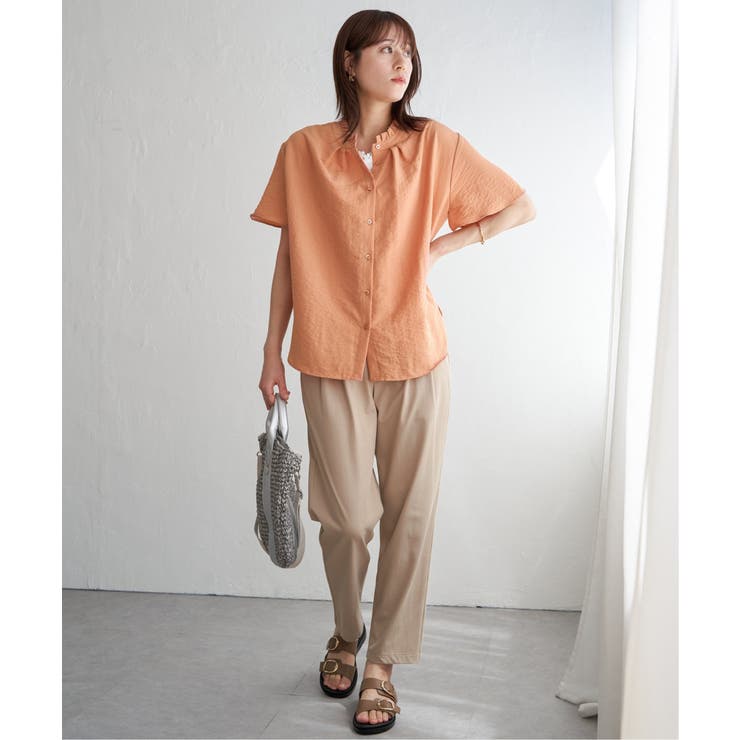 襟フリル2WAY半袖ブラウス | ikka  | 詳細画像22 