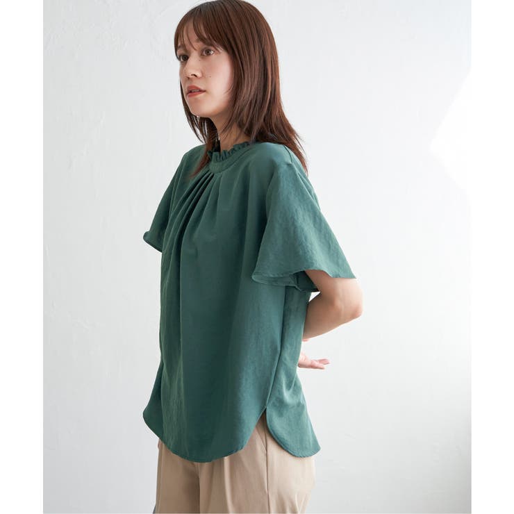 襟フリル2WAY半袖ブラウス | ikka  | 詳細画像23 