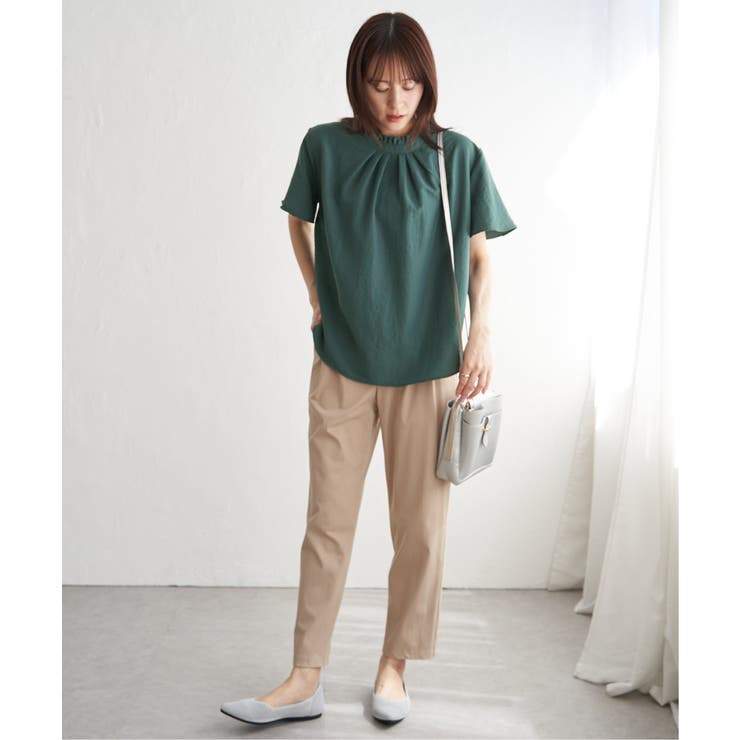 襟フリル2WAY半袖ブラウス | ikka  | 詳細画像25 