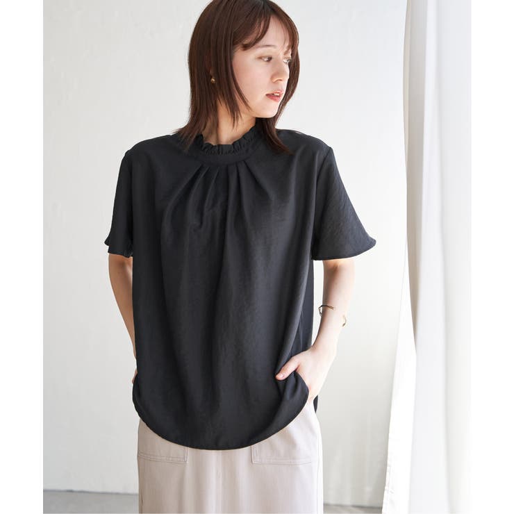 襟フリル2WAY半袖ブラウス | ikka  | 詳細画像26 