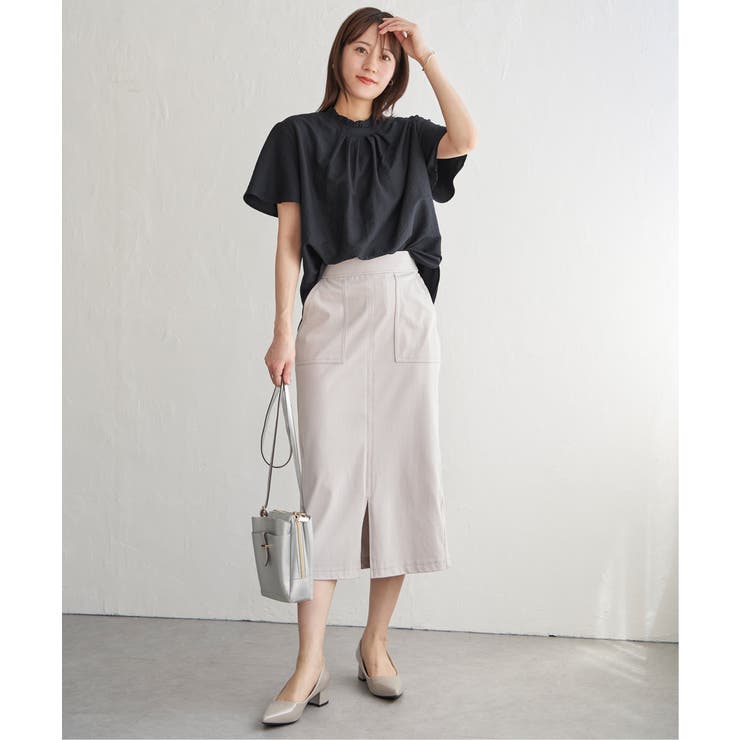 襟フリル2WAY半袖ブラウス | ikka  | 詳細画像28 