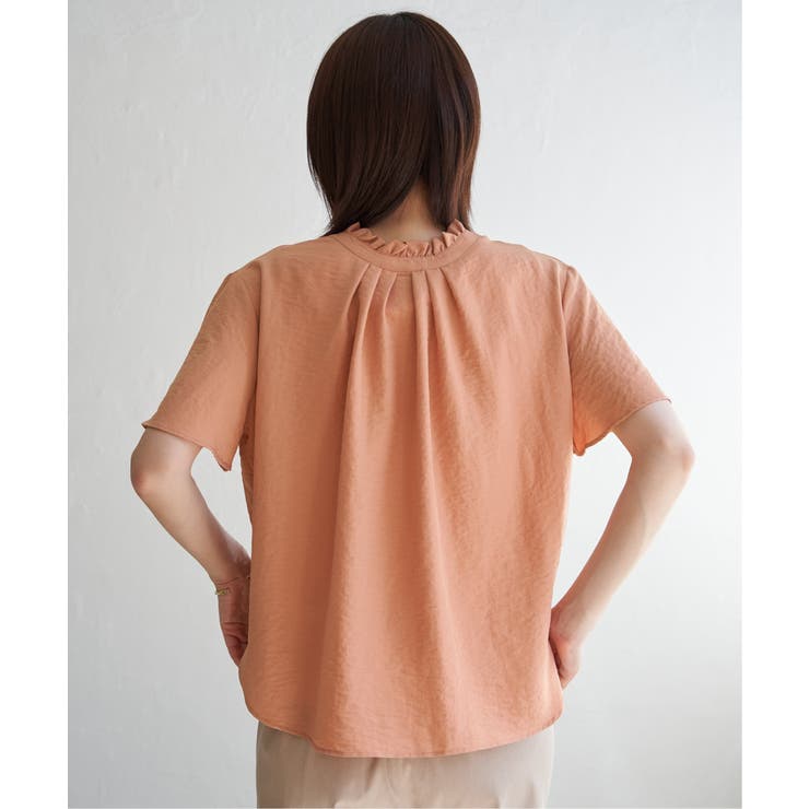 襟フリル2WAY半袖ブラウス | ikka  | 詳細画像32 