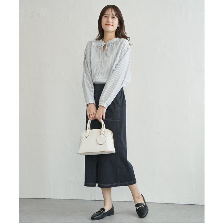 襟フリルリボン2WAYブラウス | ikka  | 詳細画像3 