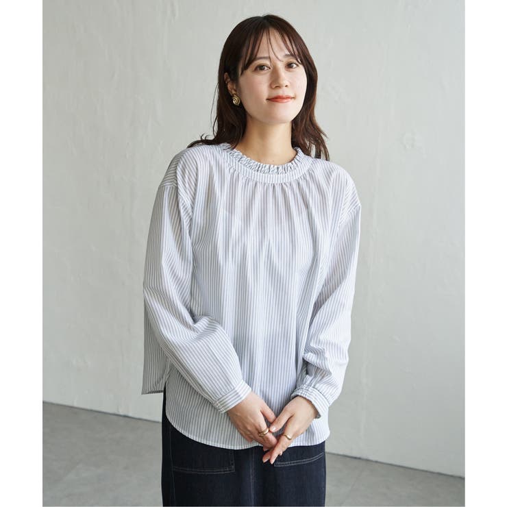 襟フリルリボン2WAYブラウス | ikka  | 詳細画像4 