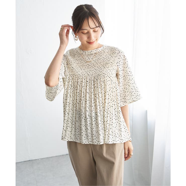 マジョリカ3段プリーツブラウス | ikka  | 詳細画像14 