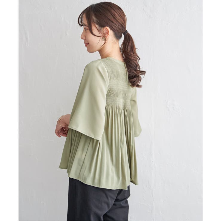 マジョリカ3段プリーツブラウス | ikka  | 詳細画像28 