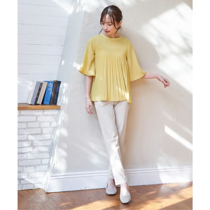 マジョリカ3段プリーツブラウス | ikka  | 詳細画像2 