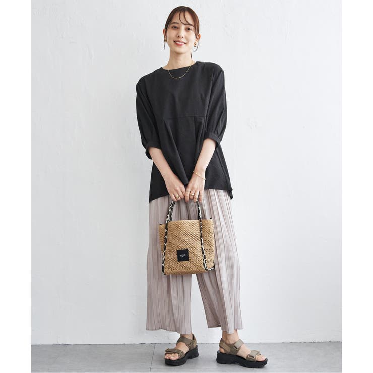 サッカーペプラムブラウス | ikka  | 詳細画像9 