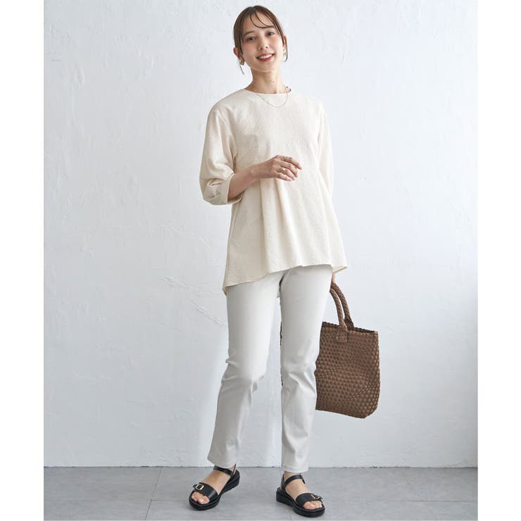 サッカーペプラムブラウス | ikka  | 詳細画像12 