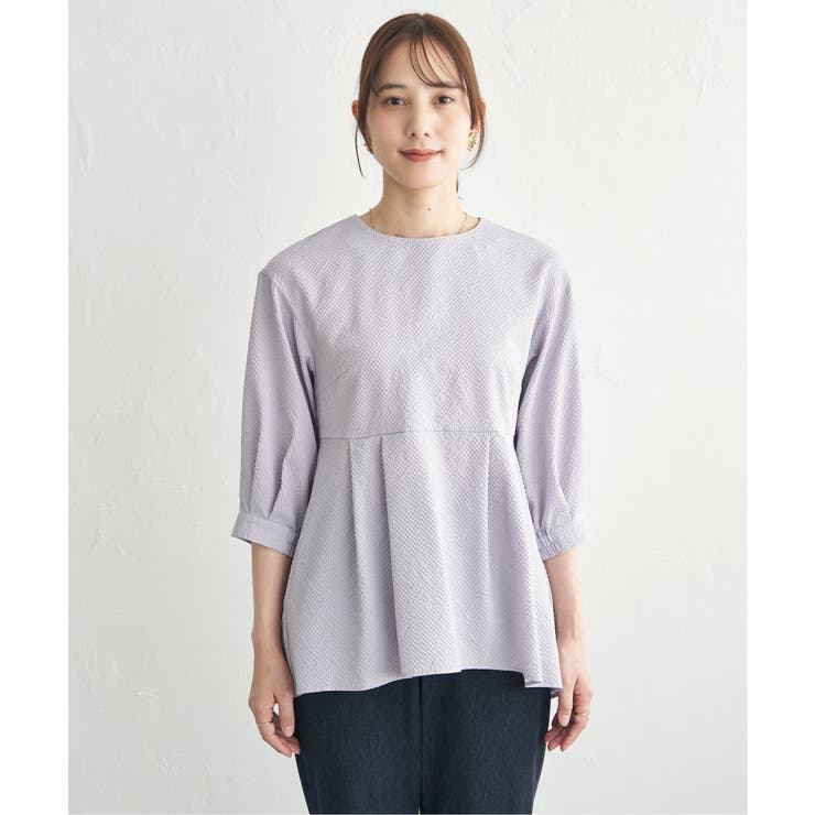 サッカーペプラムブラウス | ikka  | 詳細画像18 