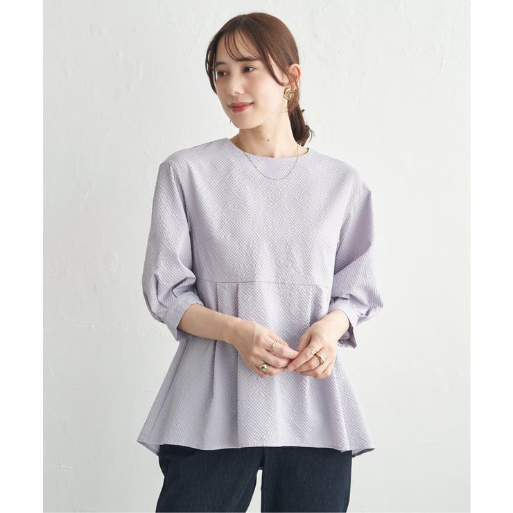 サッカーペプラムブラウス | ikka  | 詳細画像2 