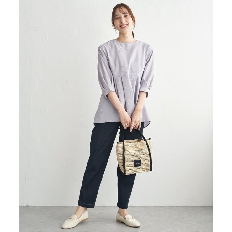 サッカーペプラムブラウス | ikka  | 詳細画像4 