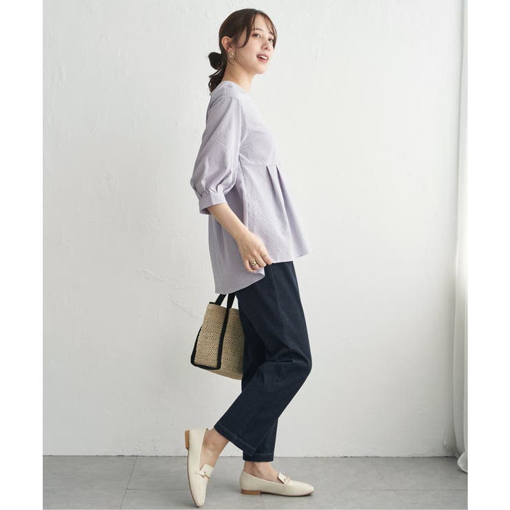 サッカーペプラムブラウス | ikka  | 詳細画像5 