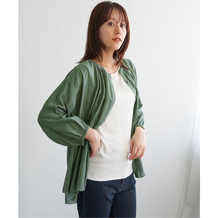 【お得だ値】シアシャーリングブラウスアンサンブル【2点セット】 | ikka  | 詳細画像8 