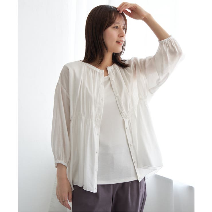 【お得だ値】シアシャーリングブラウスアンサンブル【2点セット】 | ikka  | 詳細画像10 