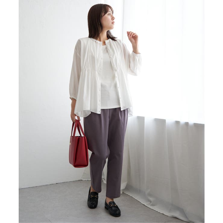 【お得だ値】シアシャーリングブラウスアンサンブル【2点セット】 | ikka  | 詳細画像13 