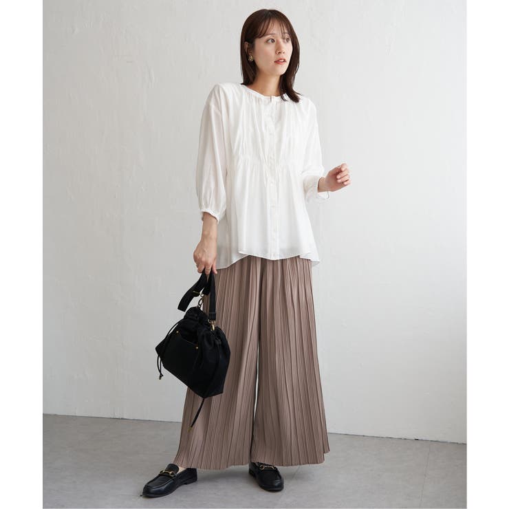 【お得だ値】シアシャーリングブラウスアンサンブル【2点セット】 | ikka  | 詳細画像14 