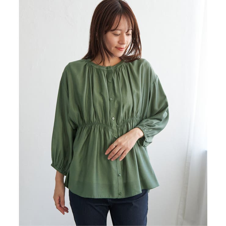 お得だ値】シアシャーリングブラウスアンサンブル【2点セット