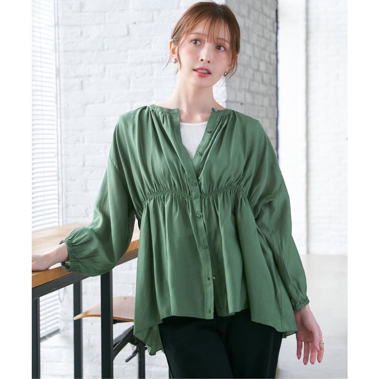 【お得だ値】シアシャーリングブラウスアンサンブル【2点セット】 | ikka  | 詳細画像4 