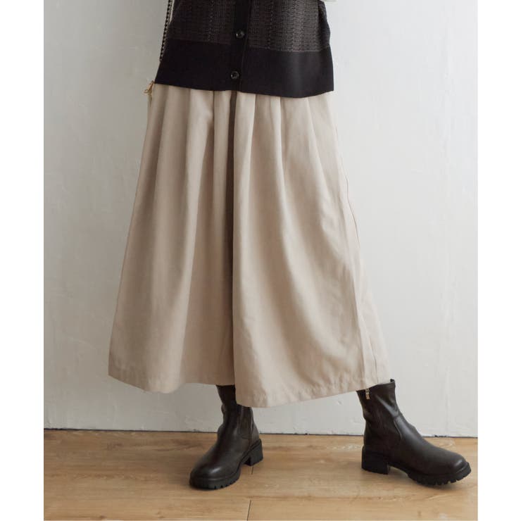 ライトグレイ | スエードライクタックスカーチョ | ikka