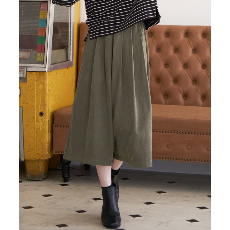 オリーブ | スエードライクタックスカーチョ | ikka