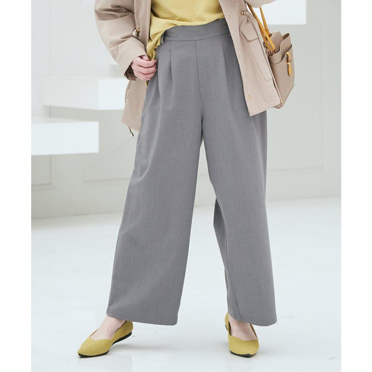 フロントタックワイドパンツ | ikka  | 詳細画像1 