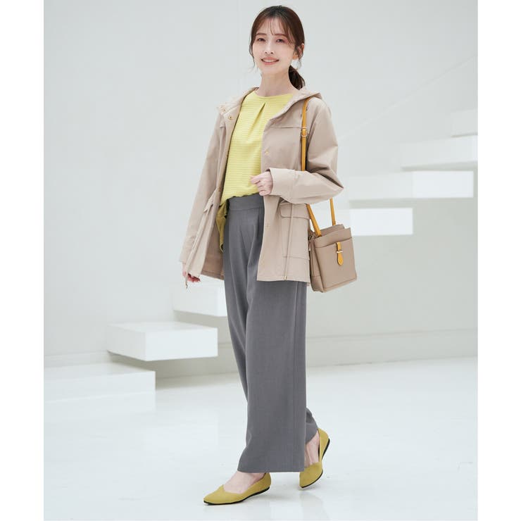 ☆ドイツ発*BERSHKA*新作*ラップフロントタックパンツ/CREAM☆ ☆ドイツ発*BERSHKA*新作*ラップフロントタックパンツ/SAND