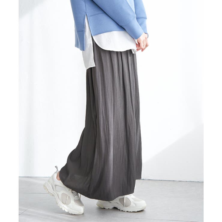 チャコール | カッセンボリュームラップスカーチョ | ikka 