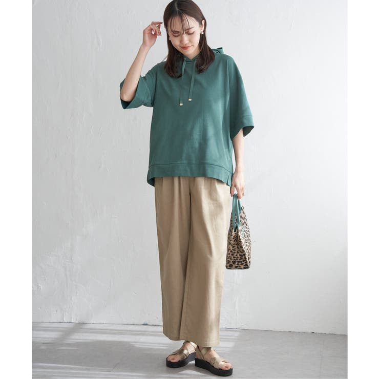 麻混ベルト付きイージーパンツ | ikka  | 詳細画像12 