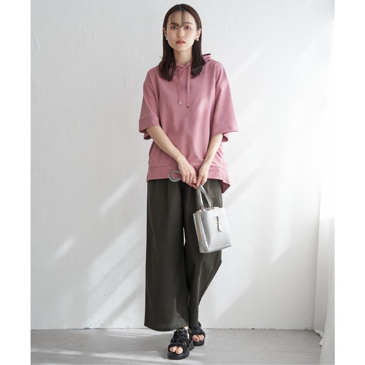 麻混ベルト付きイージーパンツ | ikka  | 詳細画像14 