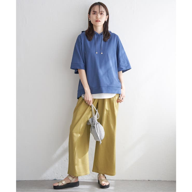 麻混ベルト付きイージーパンツ | ikka  | 詳細画像21 