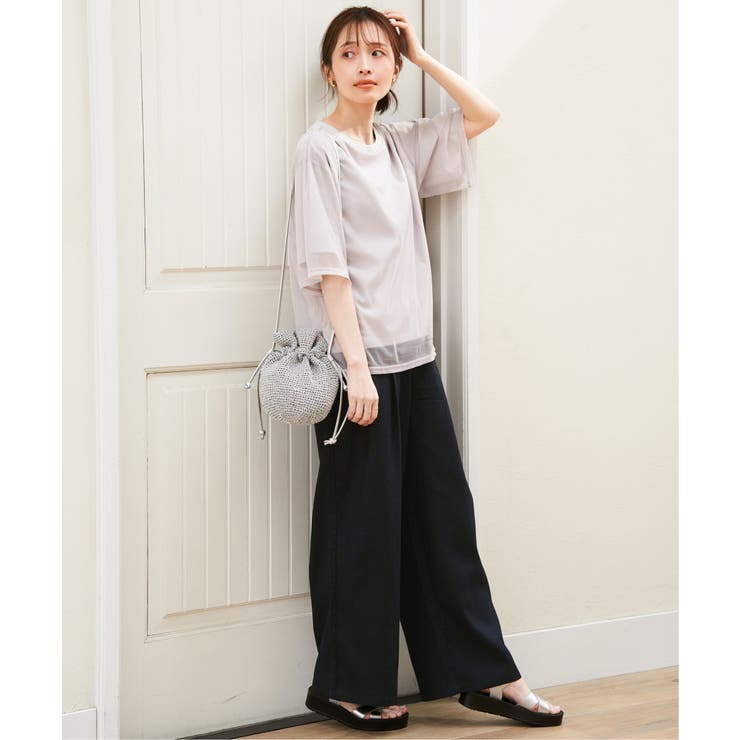 麻混ベルト付きイージーパンツ | ikka  | 詳細画像25 