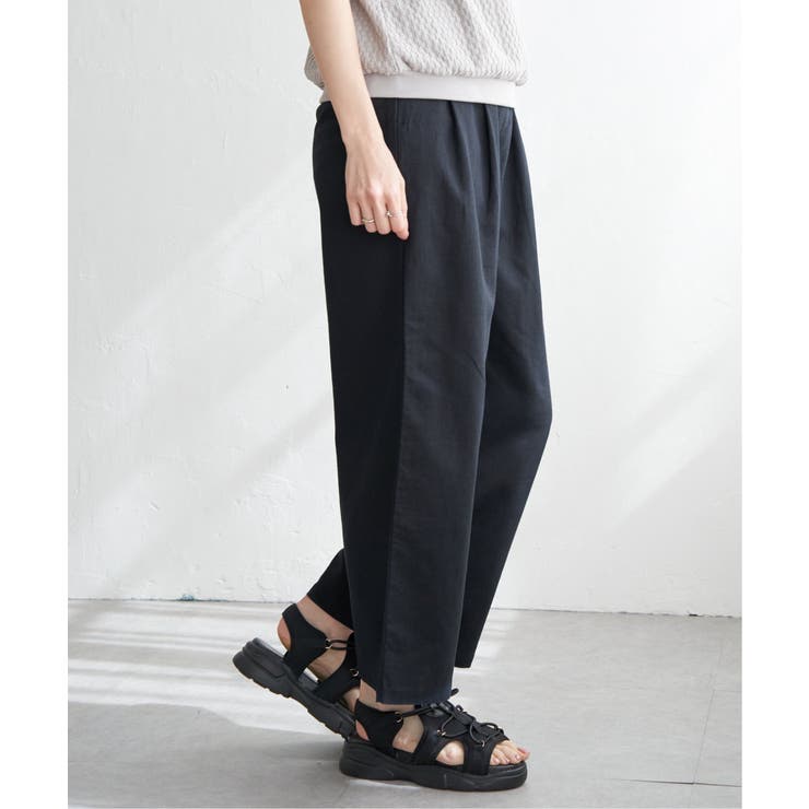 麻混ベルト付きイージーパンツ | ikka  | 詳細画像26 