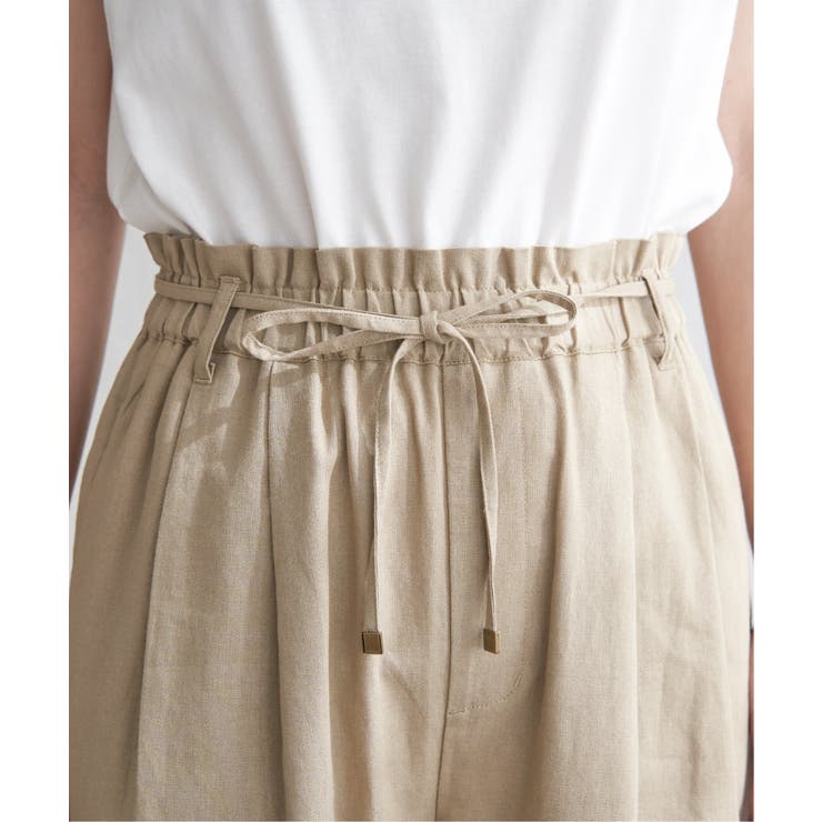 麻混ベルト付きイージーパンツ | ikka  | 詳細画像33 