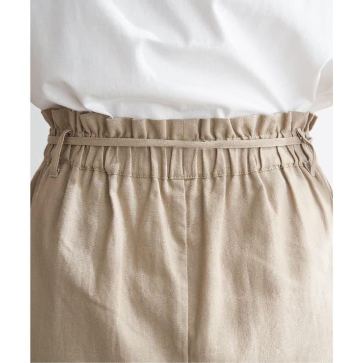 麻混ベルト付きイージーパンツ | ikka  | 詳細画像36 