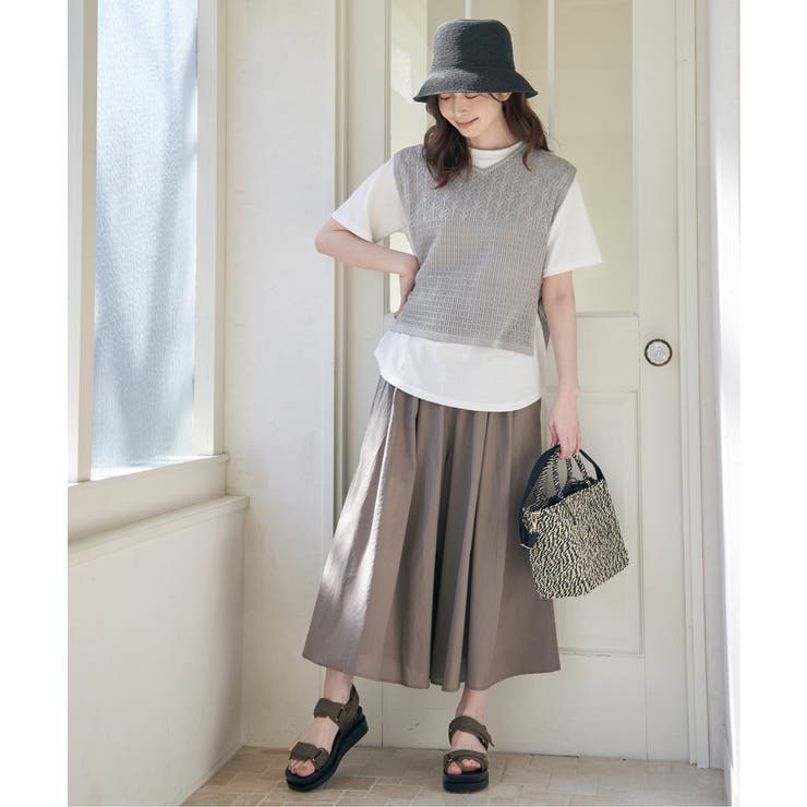 【雑誌InRed6月号掲載】コットンボリュームペチ付きスカーチョ【親子コーデ】 | ikka  | 詳細画像17 