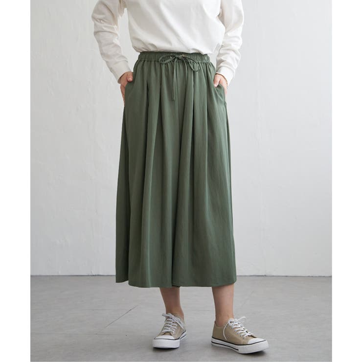 オリーブ | ビンテージツイルタックスカーチョ | ikka 