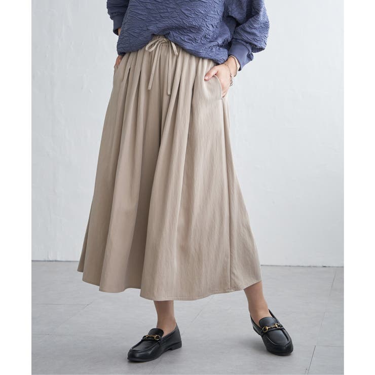 ベージュ | ビンテージツイルタックスカーチョ | ikka 