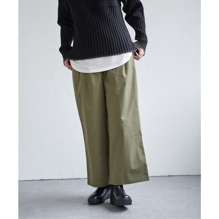 デニム／チノワイドパンツ | ikka  | 詳細画像8 