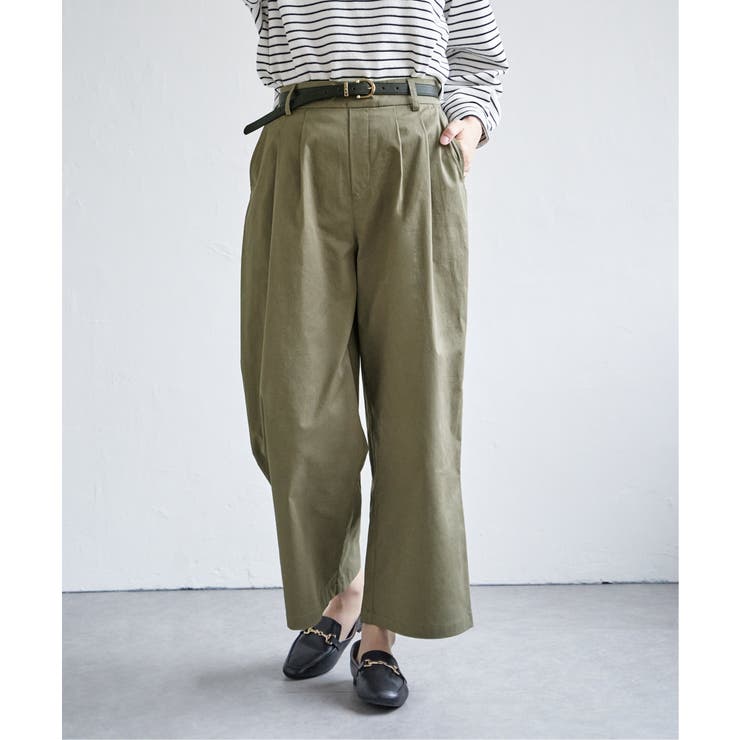 デニム／チノワイドパンツ | ikka  | 詳細画像12 