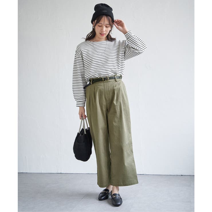 デニム／チノワイドパンツ | ikka  | 詳細画像13 