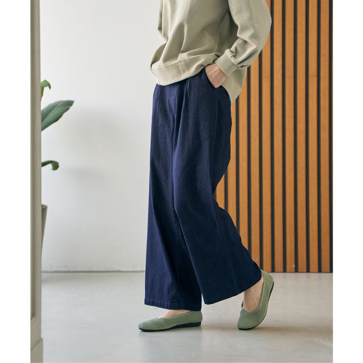 デニム／チノワイドパンツ | ikka  | 詳細画像14 