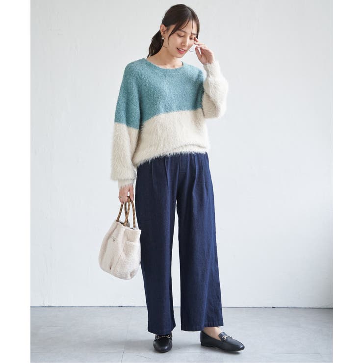 デニム／チノワイドパンツ | ikka  | 詳細画像21 