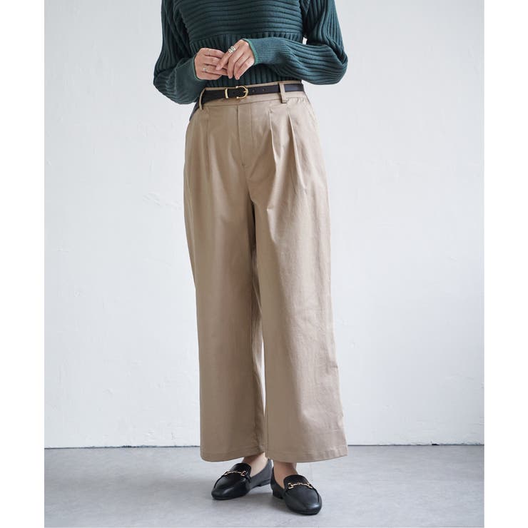 デニム／チノワイドパンツ | ikka  | 詳細画像23 